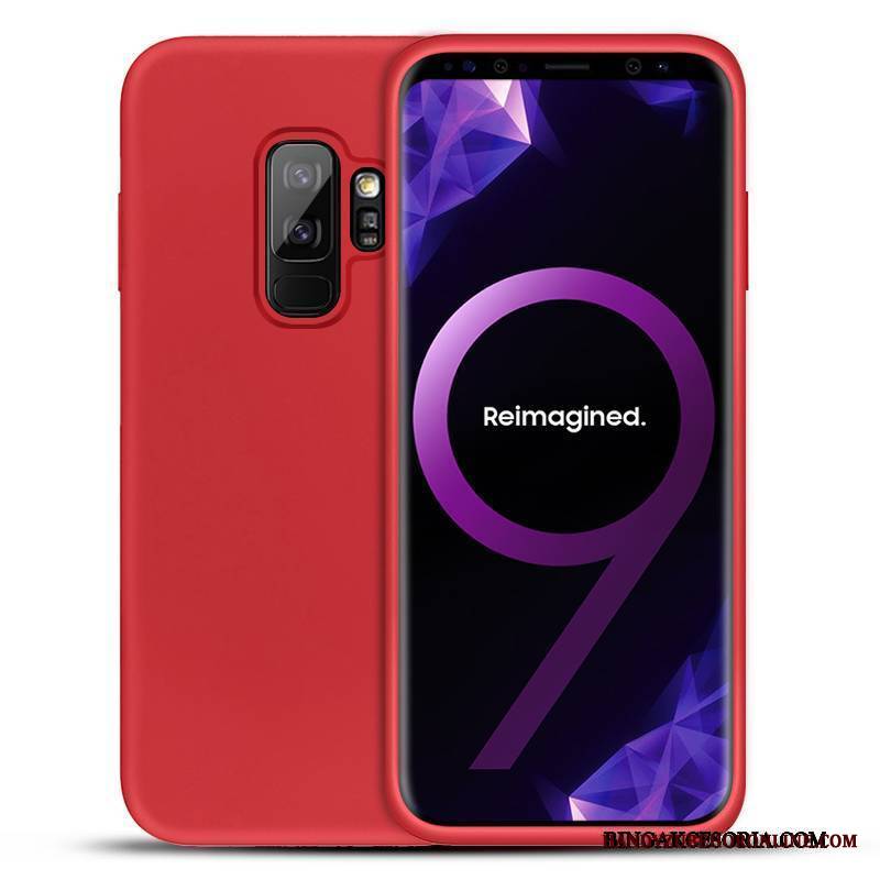 Samsung Galaxy S9+ Futerał Etui Gwiazda Ochraniacz Silikonowe Etui Na Telefon Anti-fall Czerwony