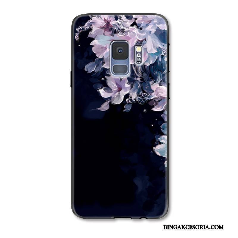 Samsung Galaxy S9 Futerał Kwiaty Piękny Czarny Luksusowy Kreskówka Etui Kotek