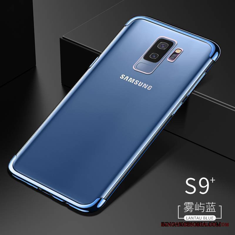 Samsung Galaxy S9+ Futerał Przezroczysty Niebieski Tendencja Etui Na Telefon Miękki All Inclusive Cienkie