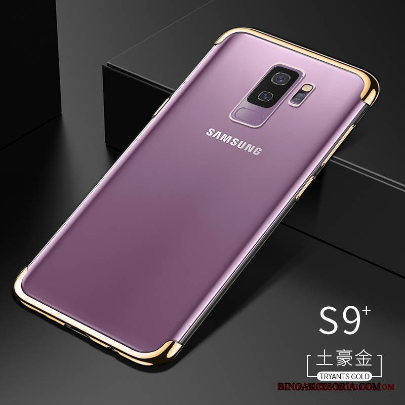 Samsung Galaxy S9+ Futerał Przezroczysty Niebieski Tendencja Etui Na Telefon Miękki All Inclusive Cienkie