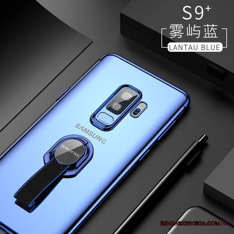 Samsung Galaxy S9+ Futerał Przezroczysty Niebieski Tendencja Etui Na Telefon Miękki All Inclusive Cienkie