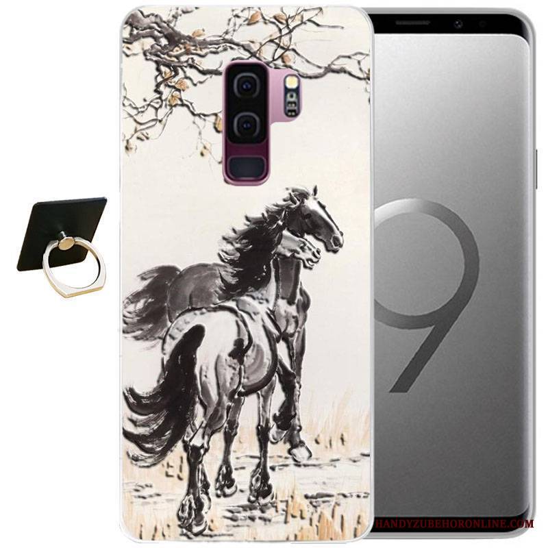 Samsung Galaxy S9+ Futerał Relief Kreskówka Etui Na Telefon Ochraniacz Różowe Gwiazda All Inclusive