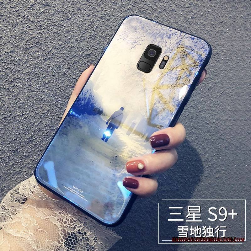 Samsung Galaxy S9+ Futerał Żółty Anti-fall Modna Marka Etui Na Telefon Kreatywne Niebieski Szkło