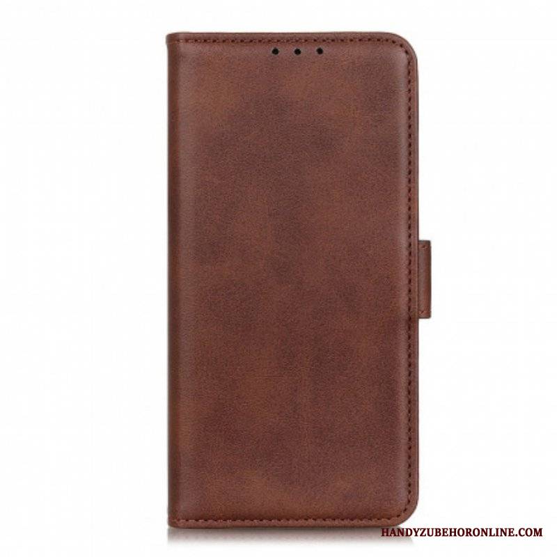 Skórzany Futerał do Xiaomi Redmi Note 10 / 10S Etui Folio Podwójna Klapa