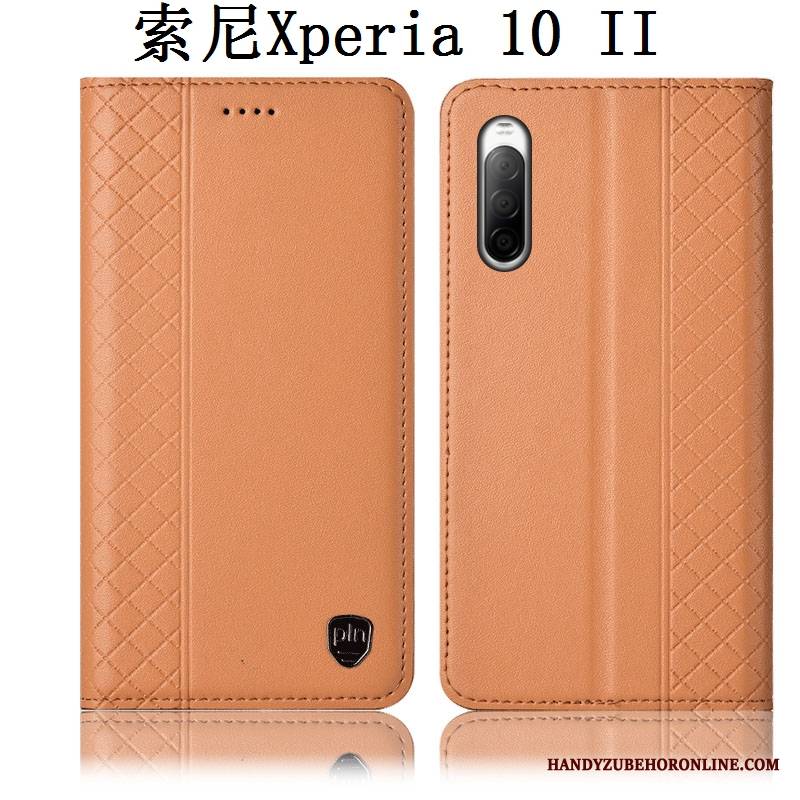 Sony Xperia 10 Ii Etui Anti-fall Etui Na Telefon Pokrowce Czerwony Skórzany Futerał Ochraniacz