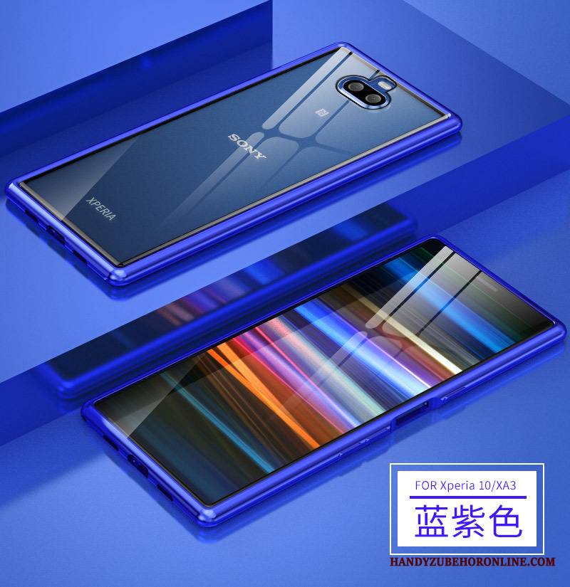 Sony Xperia 10 Plus Futerał Ochraniacz Anti-fall Granica Etui Metal Etui Na Telefon Fioletowy