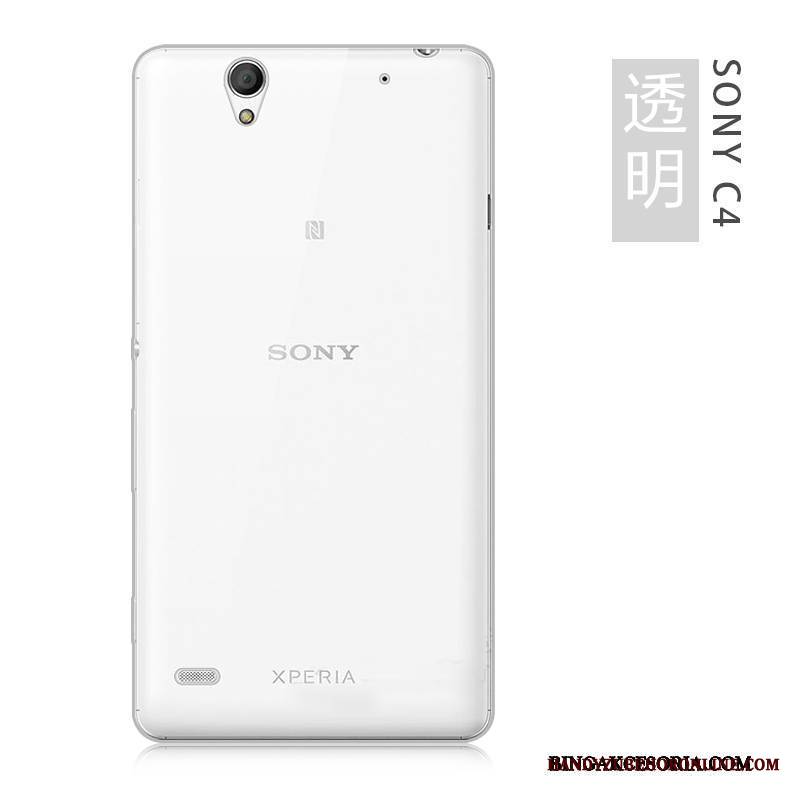 Sony Xperia C4 Duży Miękki Silikonowe Telefon Komórkowy Futerał Niebieski Etui