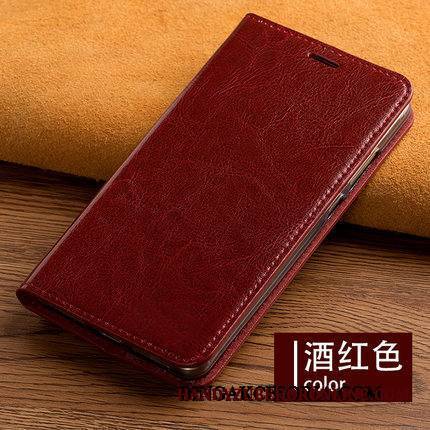 Sony Xperia C4 Futerał Etui Na Telefon Prawdziwa Skóra Vintage Ochraniacz Anti-fall Wino Czerwone Obudowa