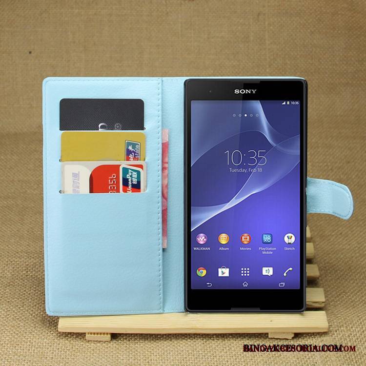 Sony Xperia T3 Etui Na Telefon Purpurowy Skórzany Futerał Telefon Komórkowy Ochraniacz