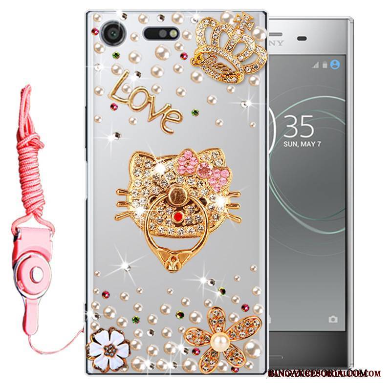 Sony Xperia Xz Premium Etui Na Telefon Silikonowe Miękki All Inclusive Rhinestone Futerał Ochraniacz