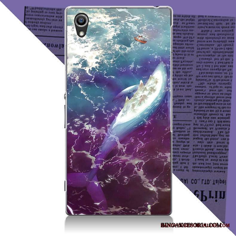 Sony Xperia Z2 Etui Trudno Proste Futerał Purpurowy Nubuku Anti-fall