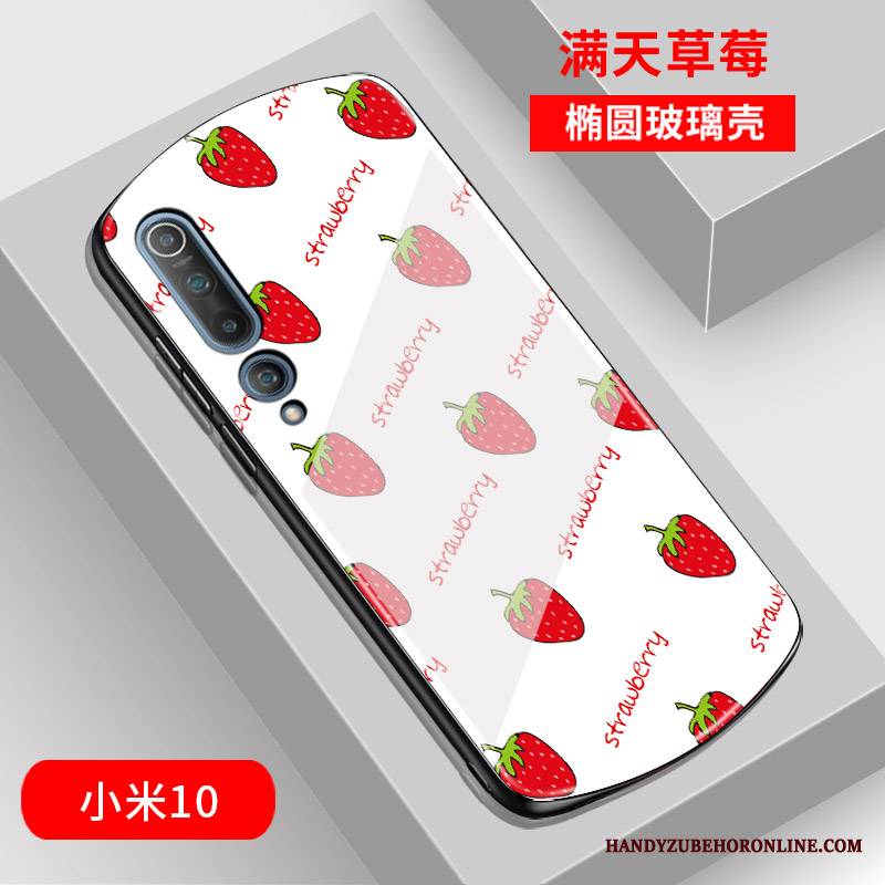 Xiaomi Mi 10 Futerał Proste Łuk Moda Szkło Mały Lustro Etui