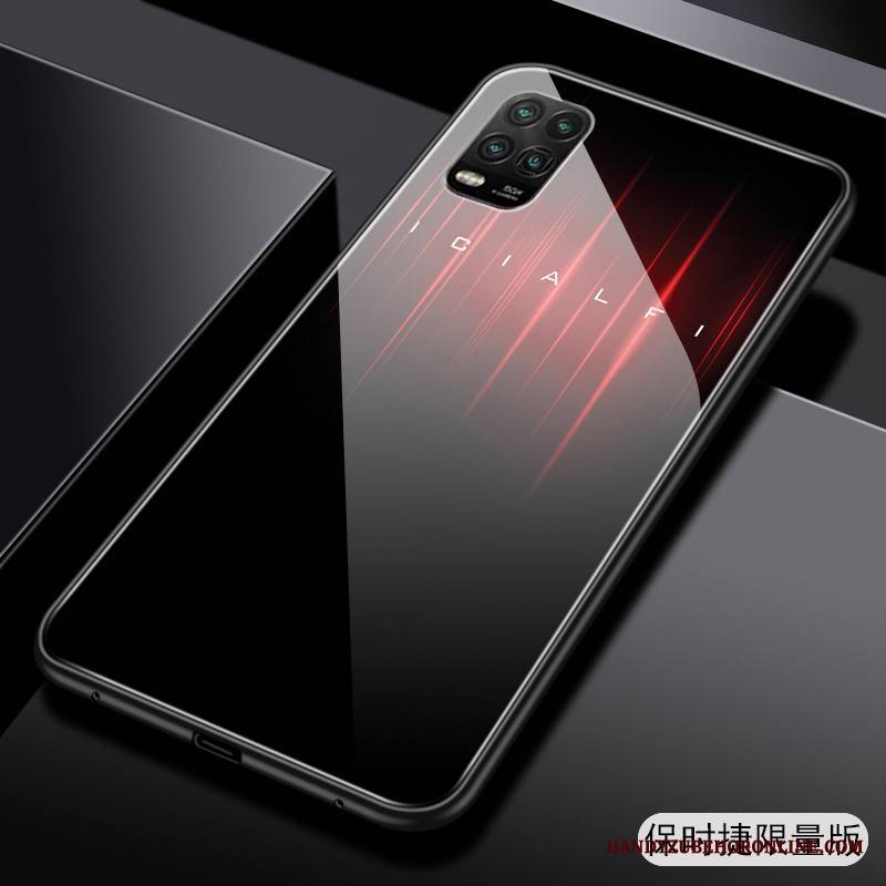 Xiaomi Mi 10 Lite Futerał Osobowość Etui Na Telefon Szkło Nubuku All Inclusive Ochraniacz Czerwony