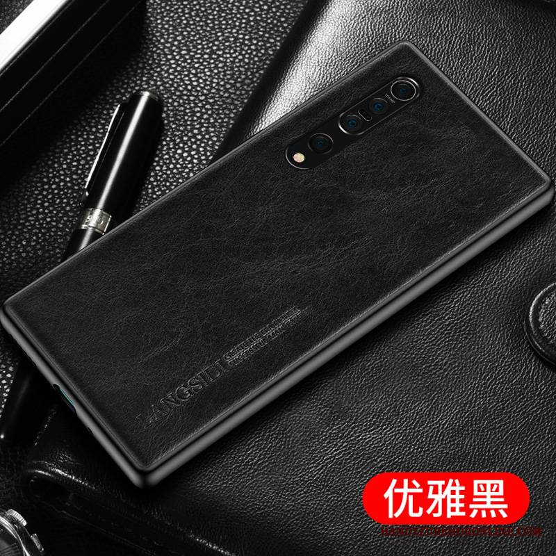 Xiaomi Mi 10 Pro Futerał Etui Na Telefon Moda Mały Kreatywne Bydło Prawdziwa Skóra All Inclusive