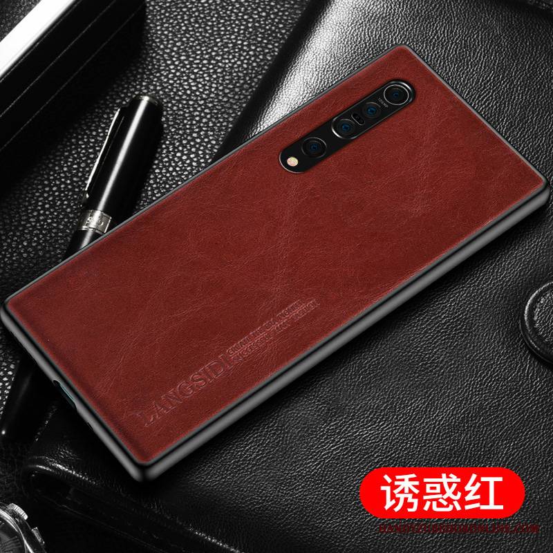 Xiaomi Mi 10 Pro Futerał Etui Na Telefon Moda Mały Kreatywne Bydło Prawdziwa Skóra All Inclusive