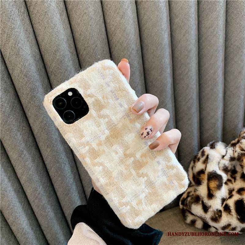 iPhone 11 Pro Futerał Ochraniacz Anti-fall Flanela Etui Osobowość Moda Kreatywne