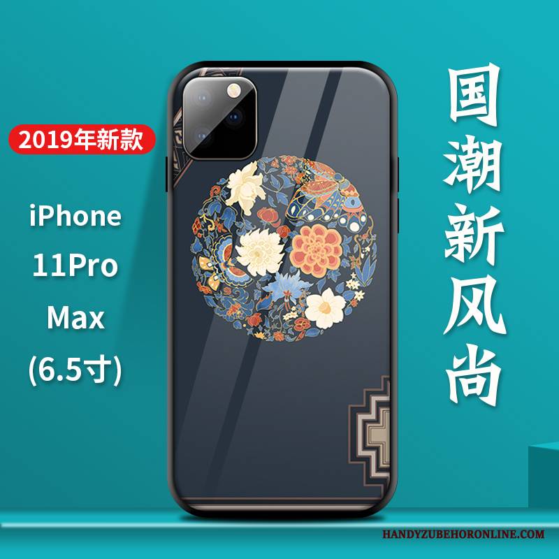 iPhone 11 Pro Max Futerał Modna Marka Anti-fall Czarny Nowy Oryginalny Wiatr Chiński Styl