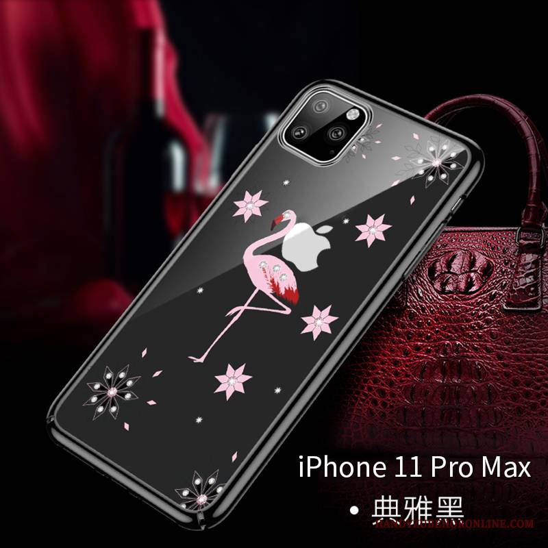 iPhone 11 Pro Max Futerał Modna Marka Etui Anti-fall Czerwony Netto Ptak Przezroczysty Wysoki Koniec