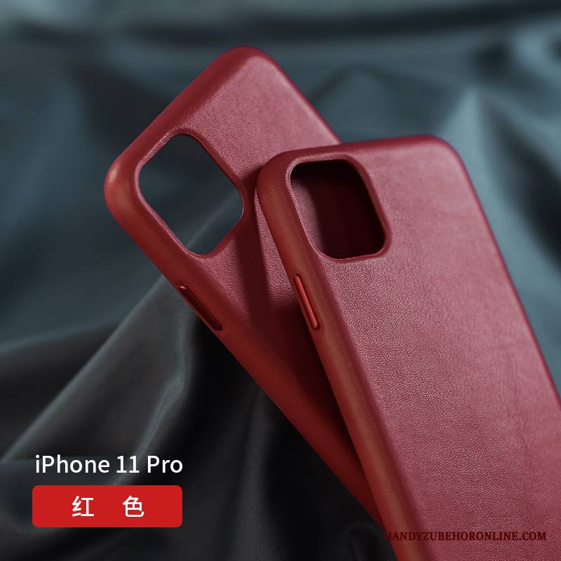 iPhone 11 Pro Modna Marka Czerwony Netto Skóra Wysoki Koniec Prawdziwa Skóra Futerał Skórzany