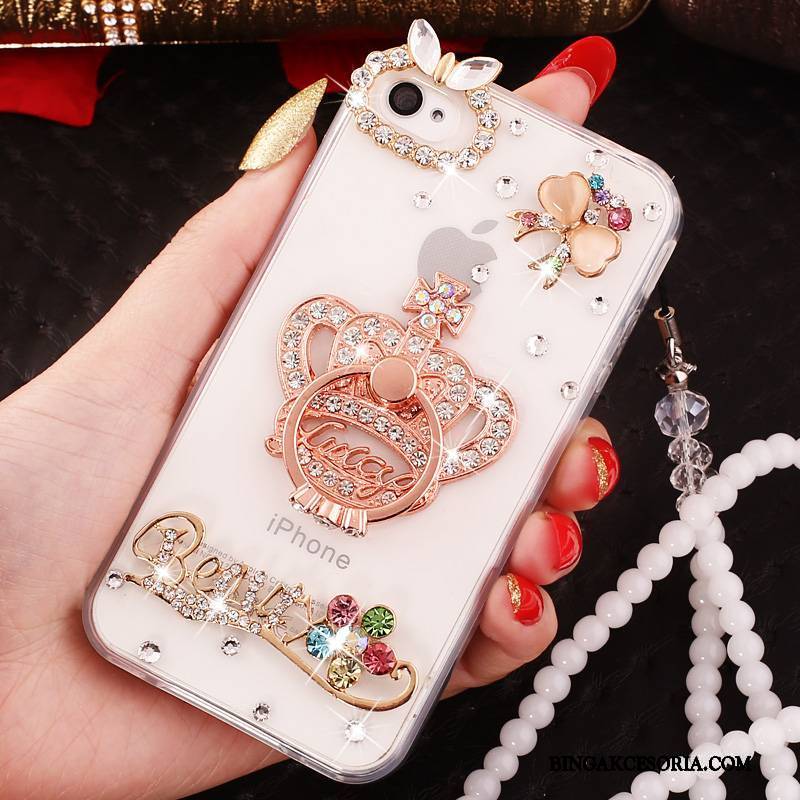 iPhone 4/4s Futerał Etui Anti-fall All Inclusive Etui Na Telefon Niebieski Ochraniacz Rhinestone