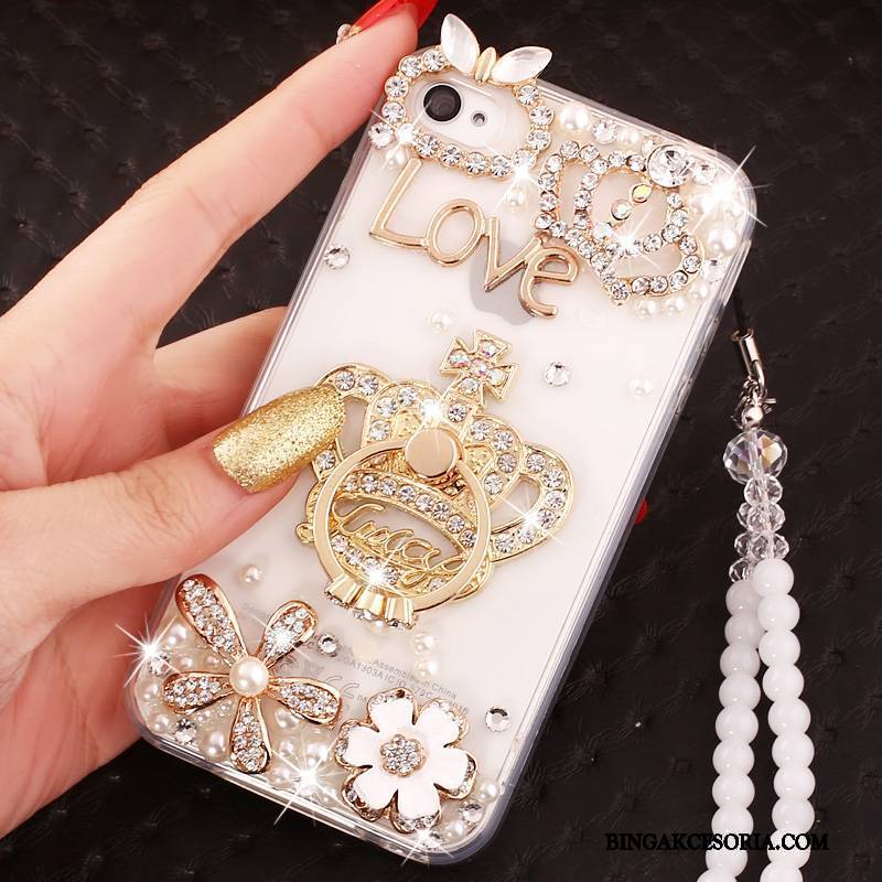 iPhone 4/4s Futerał Etui Anti-fall All Inclusive Etui Na Telefon Niebieski Ochraniacz Rhinestone