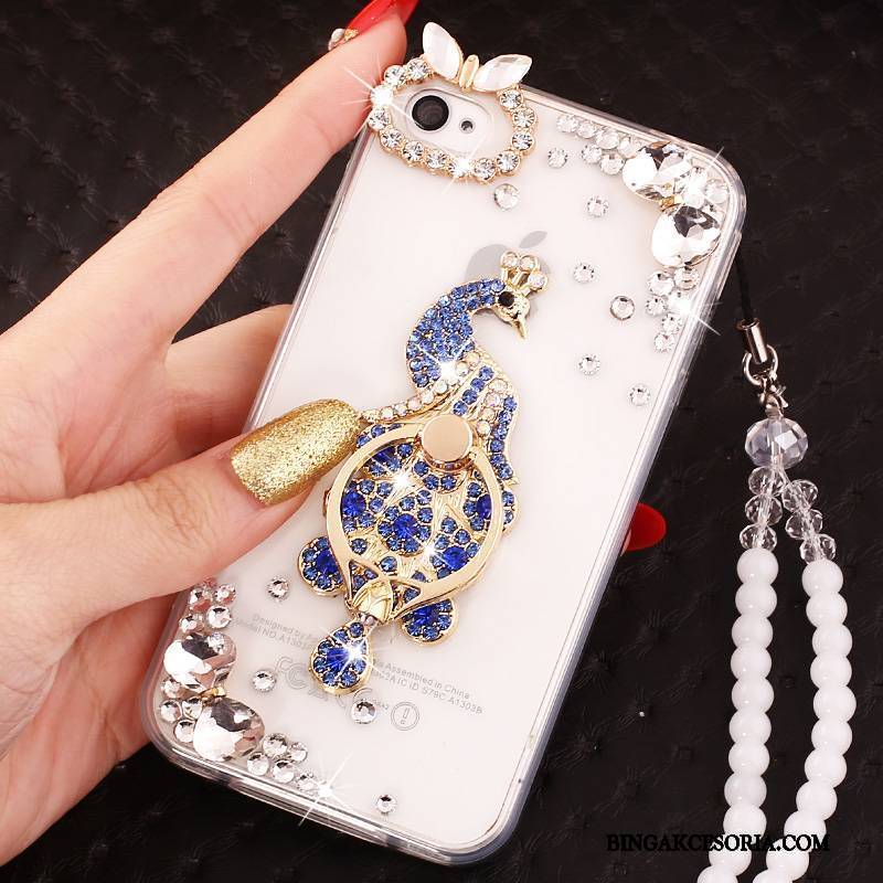 iPhone 4/4s Futerał Etui Anti-fall All Inclusive Etui Na Telefon Niebieski Ochraniacz Rhinestone