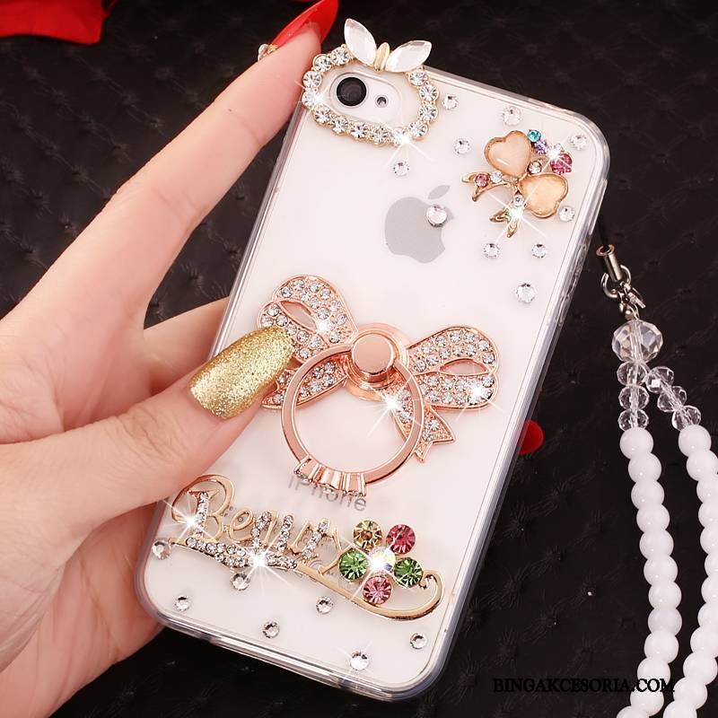 iPhone 4/4s Futerał Etui Anti-fall All Inclusive Etui Na Telefon Niebieski Ochraniacz Rhinestone