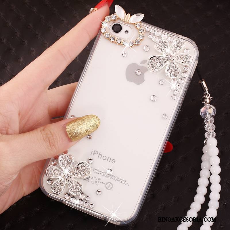 iPhone 4/4s Futerał Etui Anti-fall All Inclusive Etui Na Telefon Niebieski Ochraniacz Rhinestone