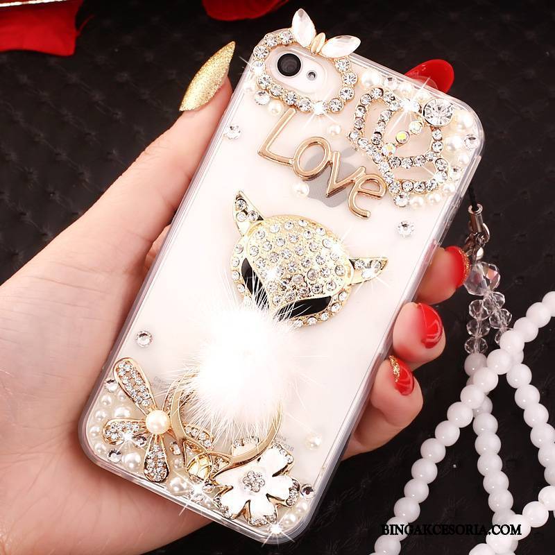 iPhone 4/4s Futerał Etui Anti-fall All Inclusive Etui Na Telefon Niebieski Ochraniacz Rhinestone