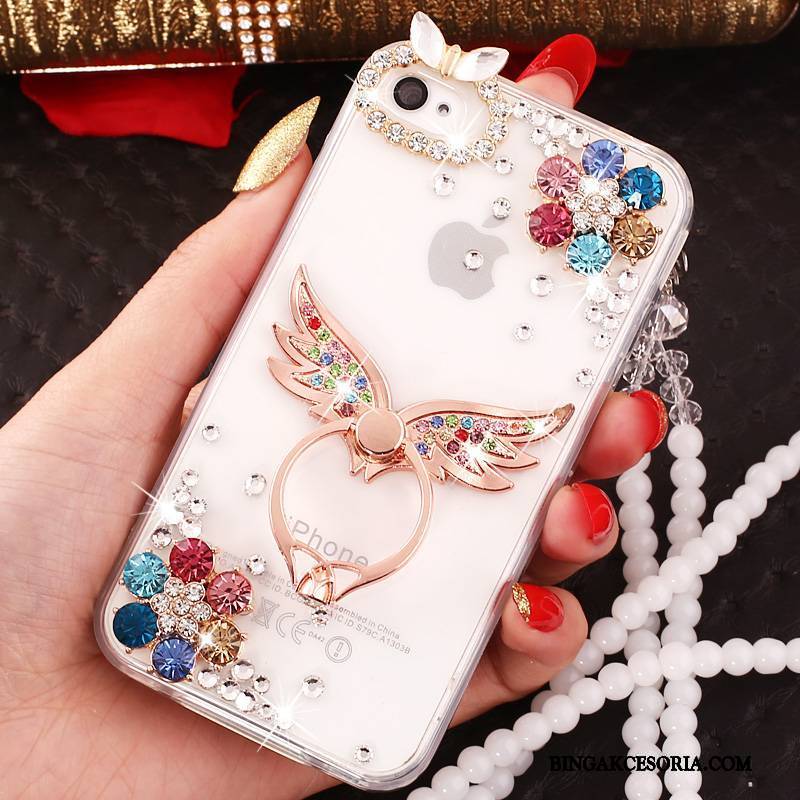 iPhone 4/4s Futerał Etui Anti-fall All Inclusive Etui Na Telefon Niebieski Ochraniacz Rhinestone