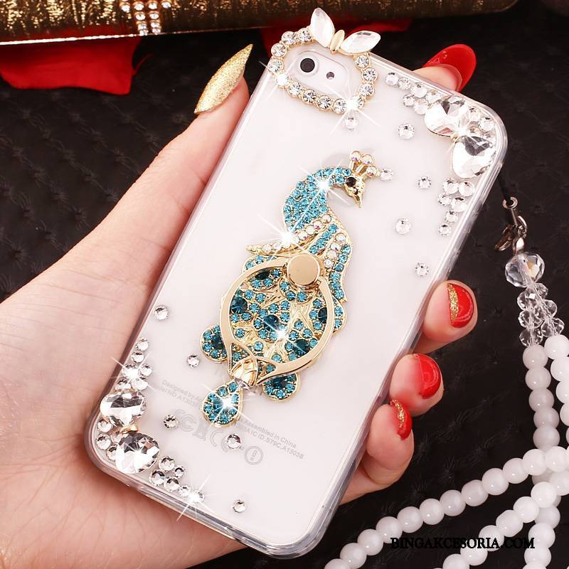 iPhone 4/4s Futerał Etui Anti-fall All Inclusive Etui Na Telefon Niebieski Ochraniacz Rhinestone