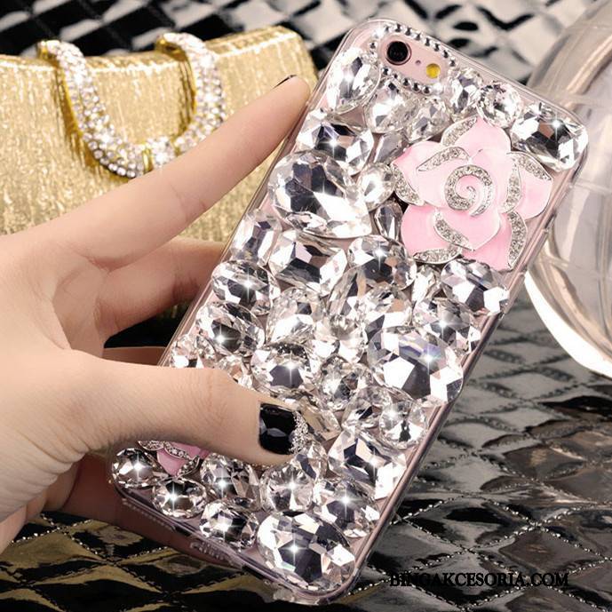 iPhone 4/4s Kryształ Futerał Srebro Tendencja Telefon Komórkowy Etui Rhinestone