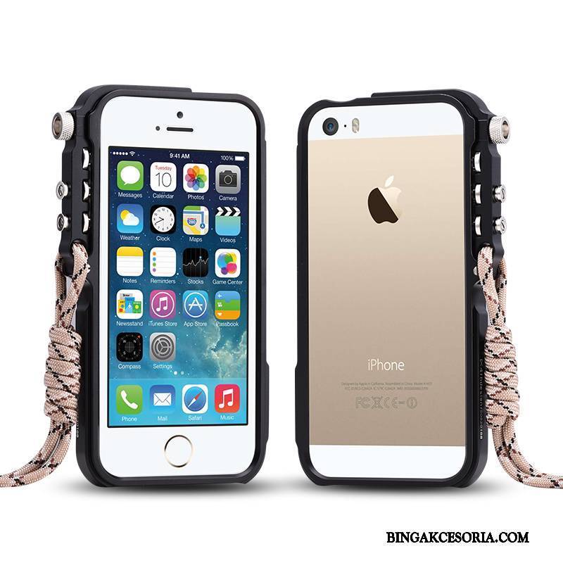 iPhone 5/5s Etui Etui Na Telefon Granica Futerał Metal Tendencja Anti-fall