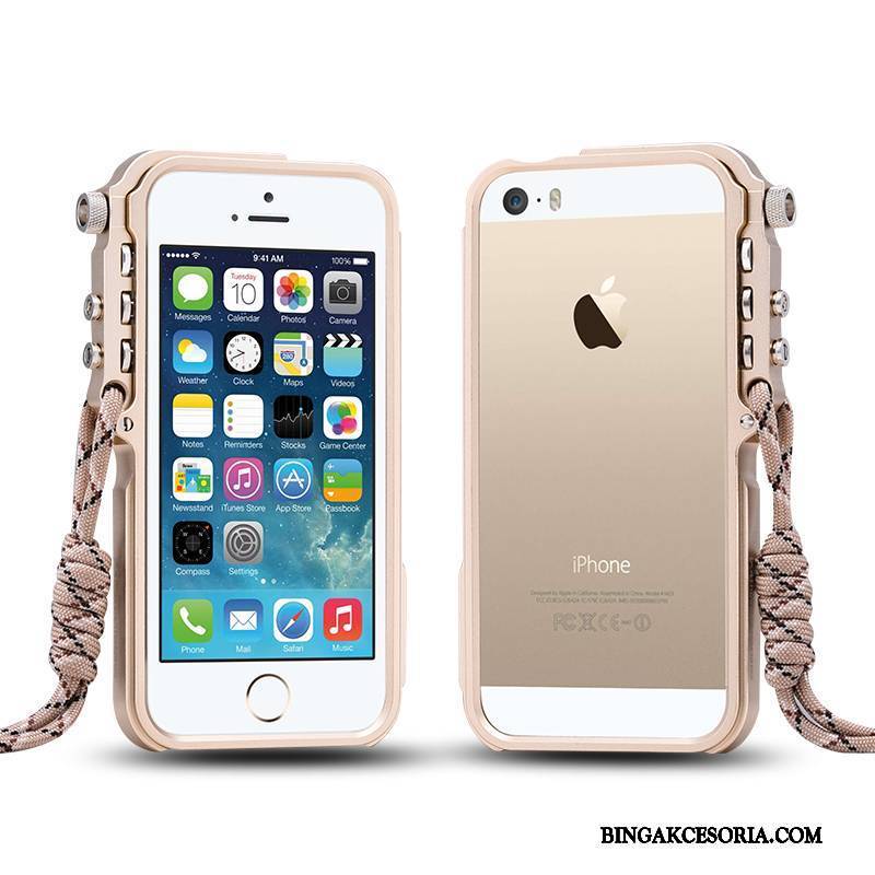 iPhone 5/5s Etui Etui Na Telefon Granica Futerał Metal Tendencja Anti-fall