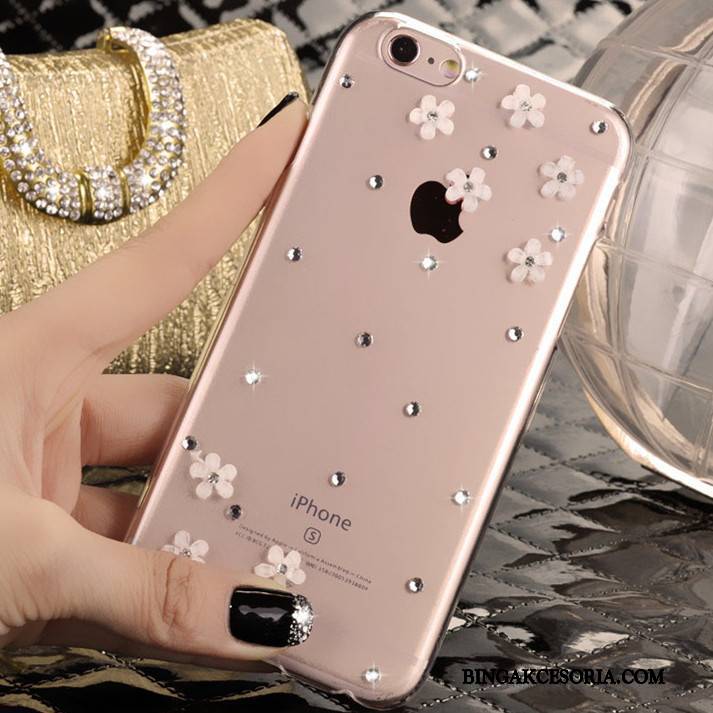 iPhone 5/5s Etui Rhinestone Etui Na Telefon Futerał Różowe Ochraniacz