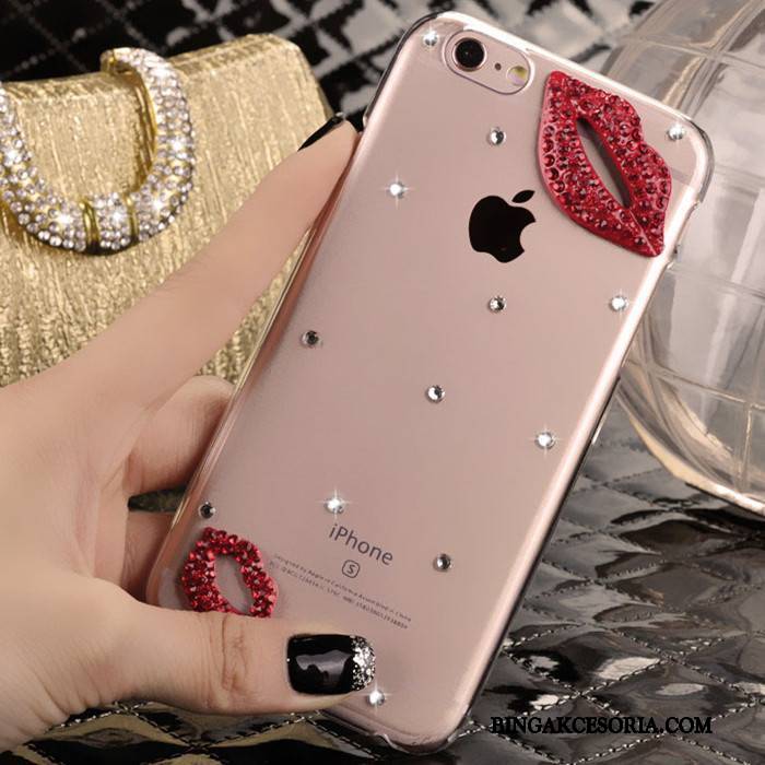 iPhone 5/5s Etui Rhinestone Etui Na Telefon Futerał Różowe Ochraniacz