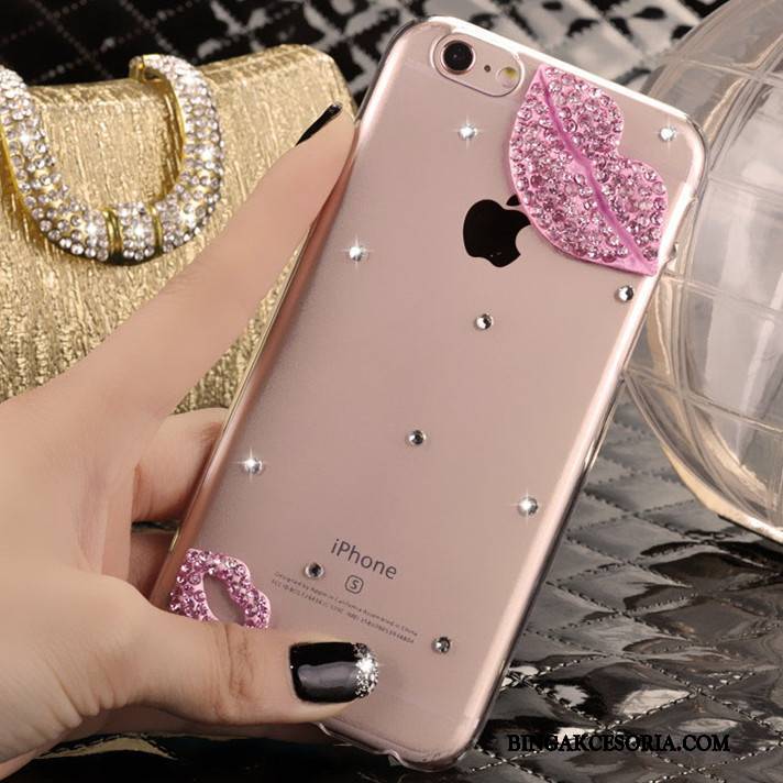 iPhone 5/5s Etui Rhinestone Etui Na Telefon Futerał Różowe Ochraniacz