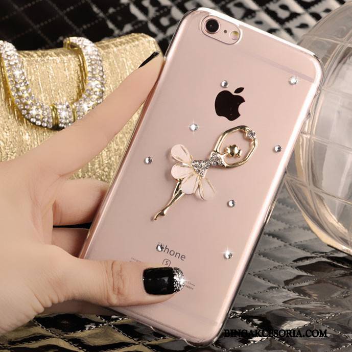 iPhone 5/5s Etui Rhinestone Etui Na Telefon Futerał Różowe Ochraniacz