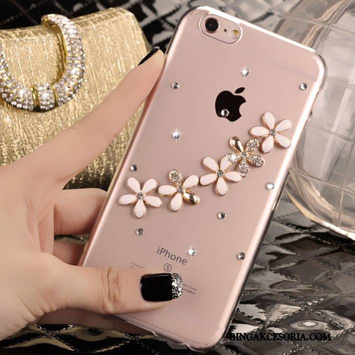 iPhone 5/5s Etui Rhinestone Etui Na Telefon Futerał Różowe Ochraniacz