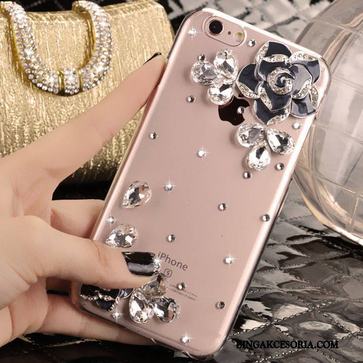 iPhone 5/5s Etui Rhinestone Etui Na Telefon Futerał Różowe Ochraniacz