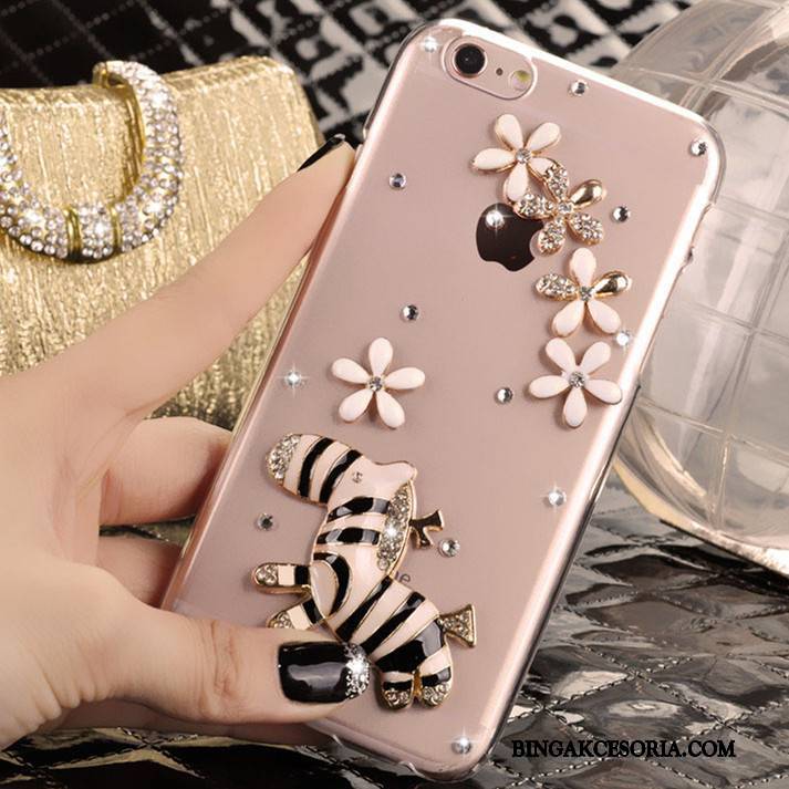 iPhone 5/5s Etui Rhinestone Etui Na Telefon Futerał Różowe Ochraniacz