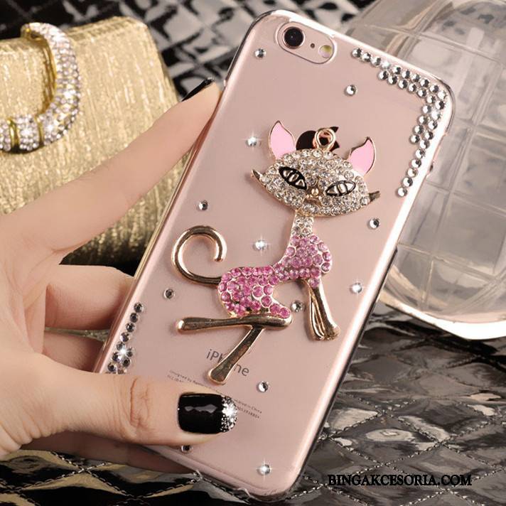 iPhone 5/5s Etui Rhinestone Etui Na Telefon Futerał Różowe Ochraniacz