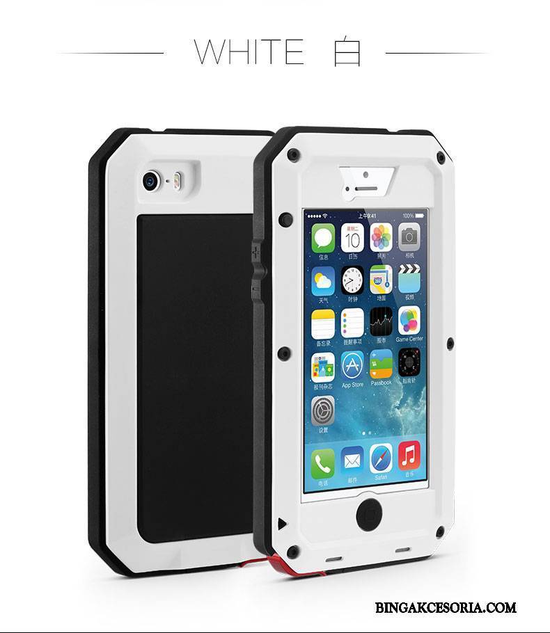 iPhone 5/5s Futerał All Inclusive Etui Żółty Trzy Mechanizmy Obronne Ochraniacz Pancerz Metal