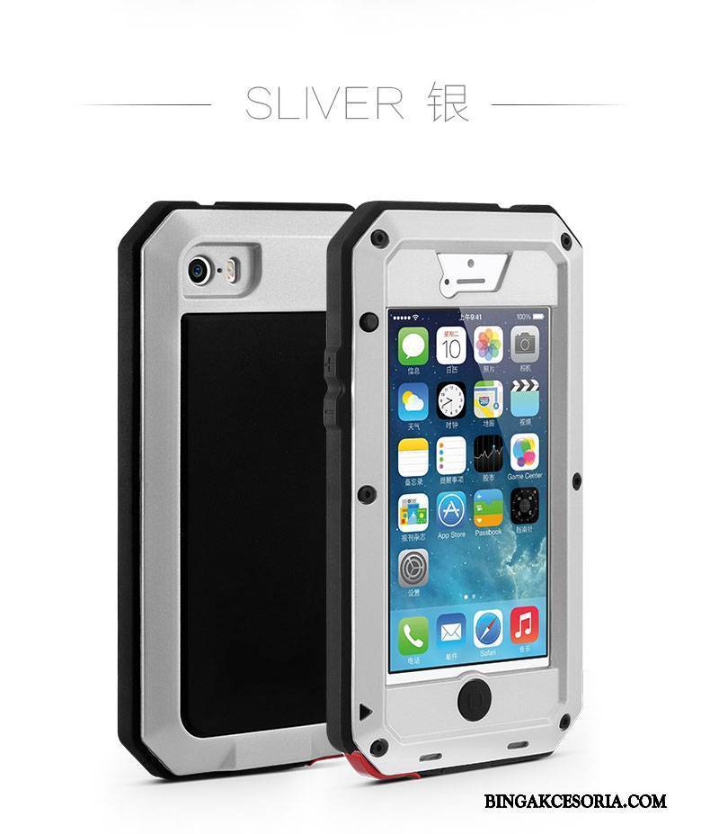 iPhone 5/5s Futerał All Inclusive Etui Żółty Trzy Mechanizmy Obronne Ochraniacz Pancerz Metal