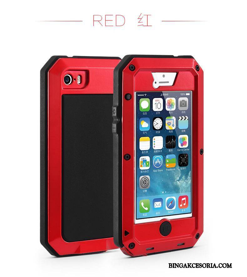 iPhone 5/5s Futerał All Inclusive Etui Żółty Trzy Mechanizmy Obronne Ochraniacz Pancerz Metal