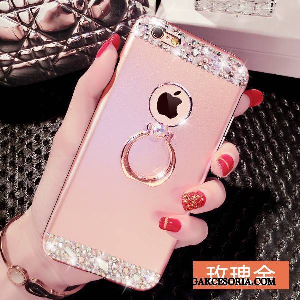 iPhone 6/6s Futerał Czerwony Wspornik Rhinestone Luksusowy Ring Etui Na Telefon Anti-fall