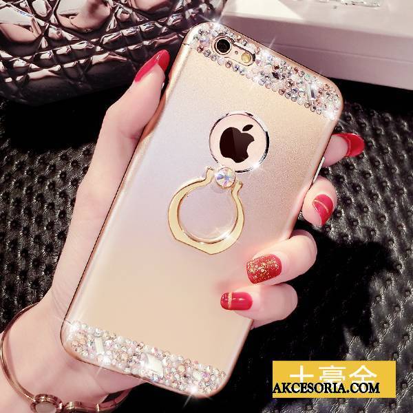 iPhone 6/6s Futerał Czerwony Wspornik Rhinestone Luksusowy Ring Etui Na Telefon Anti-fall