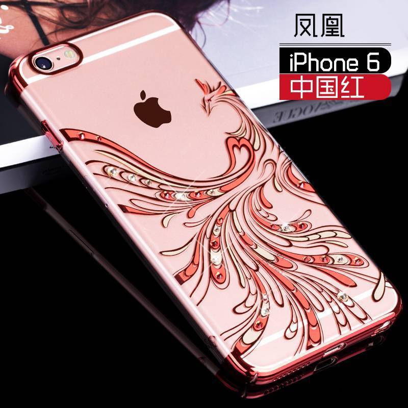 iPhone 6/6s Futerał Etui Na Telefon Rhinestone Luksusowy Złoto All Inclusive Eleganckie Przezroczysty