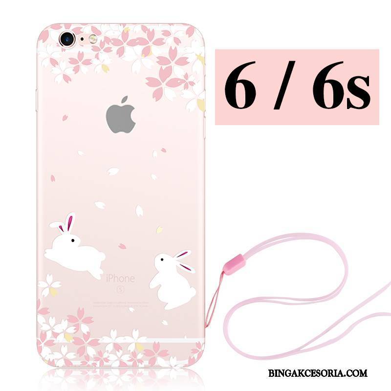 iPhone 6/6s Futerał Różowe Silikonowe Nowy Etui Bunny Sakura Kreskówka