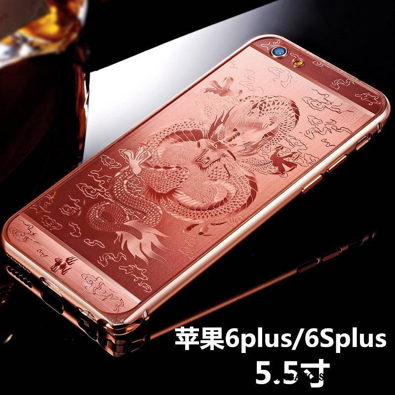 iPhone 6/6s Plus Futerał Czarny Metal Ochraniacz Tendencja Nubuku Etui Kreatywne